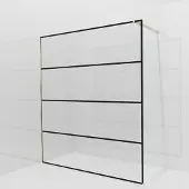 Balmani Modular inloopdouche: 180 x 200 cm, Lined, Brushed Champagne Gold profielen