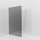Balmani Modular inloopdouche: 120 x 200 cm, Rookglas, Hoogglans chroom profielen