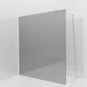 Balmani Modular inloopdouche: 180 x 200 cm, Reflex spiegelglas, Hoogglans chroom profielen