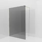 Balmani Modular inloopdouche: 140 x 200 cm, Rookglas, Brushed Champagne Gold profielen