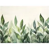 WALLARENA - Fotobehang - 350x250 cm - groene bladeren natuur vliesbehang slaapkamer woonkamer
