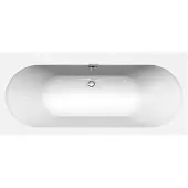 Villeroy & Boch Oberon 2.0 tweepersoons inbouwbad 180 x 80 cm quaryl Glanzend Wit