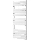 VIPERA Vulcan enkele handdoekradiator 50 x 120 cm centrale verwarming mat wit zij- en middenaansluiting 734W