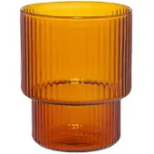 Chiato Gegroefd latte glas , 260 ml – Bruin