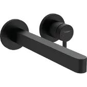 Hansgrohe Finoris inbouw wastafelkraan met 23cm uitloop zwart mat