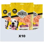 Voskes 10x Hondensnacks Kip Schijfjes 100 Gr