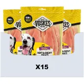 Voskes 15x Hondensnack Kippenborst 400 gr