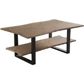Vicco Yan Salontafel – 100 x 60 cm, met plank Ambachtelijk