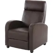 Mendler Televisiefotel Relaxfauteuil Ligfauteuil Denver, kunstleer ~ bruin