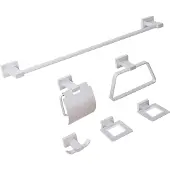Beliani RIOHACHA - 6-delige badkamer hardware set - Zilver - Aluminium