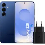Samsung Galaxy S25 512GB Donkerblauw 5G + Oplader 25 Watt Zwart