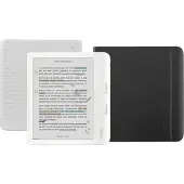 KOBO Libra Colour Wit + Notebook Sleep Cover Zwart