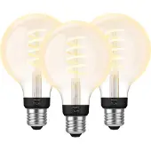 Philips Hue Filamentlamp White Ambiance Globe E27 3-pack