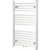 VIPERA Kanza enkele handdoekradiator 50 x 80 cm centrale verwarming Glanzend Wit zij- en middenaansluiting 448W
