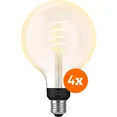 Philips Hue Filament White Ambiance Globe XL 4-pack