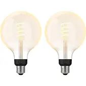 Philips Hue Filament White Ambiance Globe XL 2-pack