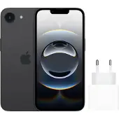 Apple iPhone 16e 128GB Zwart + Snellader