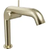 Blaufoss Round M EcoStart standaard wastafelkraan brushed champagne gold