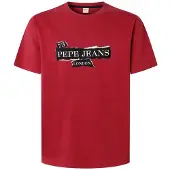 Pepe Jeans Shirt 'GRIFFIN' rood / zwart / wit