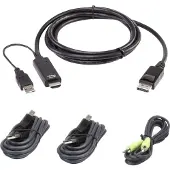 Aten 2L-7D02UHDPX4 HDMI naar DP KVM kabelset, True 4K