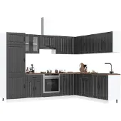 vidaXL 14-delige Keukenkastenset Lucca bewerkt hout zwart