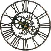 Beliani PETRER - Wandklok - Zwart - Synthetisch materiaal