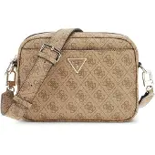 GUESS Schoudertas 'MERIDIAN II CAMERA BAG' bruin / lichtbruin
