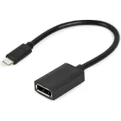 24hShop USB-C naar DisplayPort adapter, 4K, 15 cm, zwart