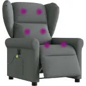 Syfax Massagestoel elektrisch verstelbaar stof donkergrijs