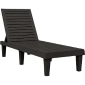 Syfax Ligbed 155x58x83 cm polypropeen zwart