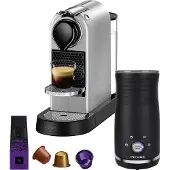 Krups Nespresso Citiz XN741B Zilver + Pierre Melkopschuimer