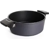 Woll – Diamond Lite steelpan, diameter 24 cm, inhoud 3,8 liter, met 2 handgrepen – antiaanbaklaag