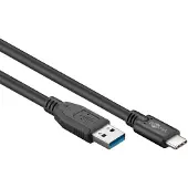Goobay USB 3.2 GEN 1 (USB3.0) Aansluitkabel - USB-C naar USB-A - 5Gbit/s - USB adapter - OTG kabel - USB-C naar USB-A aansluitkabel- 3m - 5Gbit/s - GEN 1 - zwart