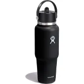 Hydroflask - Wide Flex Straw Travel Bottle - Drinkfles 946 ml, zwart