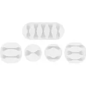 Goobay Zelfklevende kabelclip - Voor 1, 2, 3, 5 kabels per clip - 5 stuks