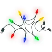 Goobay USB 4-in-1 oplaadkabel - USB-C/Lightning/Micro-USB - Met verlichting