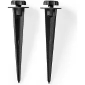 Nedis Grondpin | 2 Stuks | Aluminium | Zwart