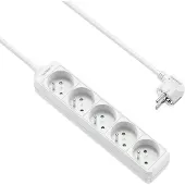 Allteq Stekkerdoos penaarde - 1x Type E/F male naar 5x Type E female - Tot 25