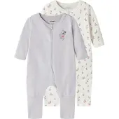 Name it Nachtkledij kaki / pastellila / rosa / offwhite