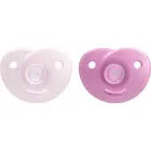 Philips Soothie Hart - 0-6 Maanden - 2 Stuks - Plant-based - Roze - SCF099/22