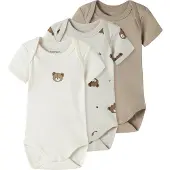 Name it Rompertje/body taupe / bruin / brokaat / natuurwit