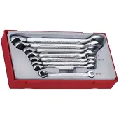 Teng Tools TT6508R 8-delige Steek-/ringratelsleutelset in TC-tray - 8-19mm
