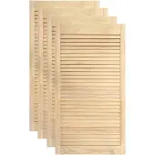 vidaXL Kastdeuren met lamellen 4 st 99,3x39,4 cm massief grenenhout