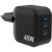 Sinox PRO USB lader | 2x USB-C PD | GaN | 45W