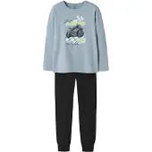 Name It Kids Nachtkledij duifblauw / lichtgroen / zwart / wit