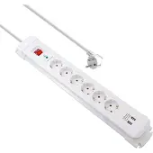 Allteq Stekkerdoos - 6-voudig - USB -