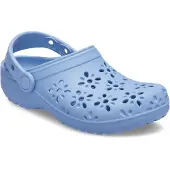 Crocs Schoolkind/Tiener classic floral cut out clogs blauw Meisjes EVA - maat 32/33