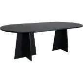 Venture Home Bootcut eetkamertafel 115x230cm zwart.