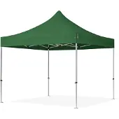 TOOLPORT 3x3 m Easy up partytent, PROFESSIONAL alu 40mm, donkergroen