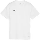 Puma teamGOAL Jersey Jr Jongens sportshirt - White-Black-Feather Gray